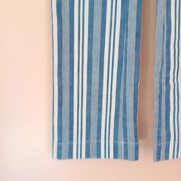 LOFT Striped Denim Flare Pant Size 2 - Picture 5 of 12